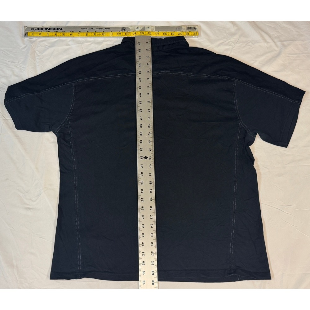 Kuhl Wildfibre Mens XXL Black Organic Cotton Short Sleeve Polo Shirt 7242 - Picture 4 of 7